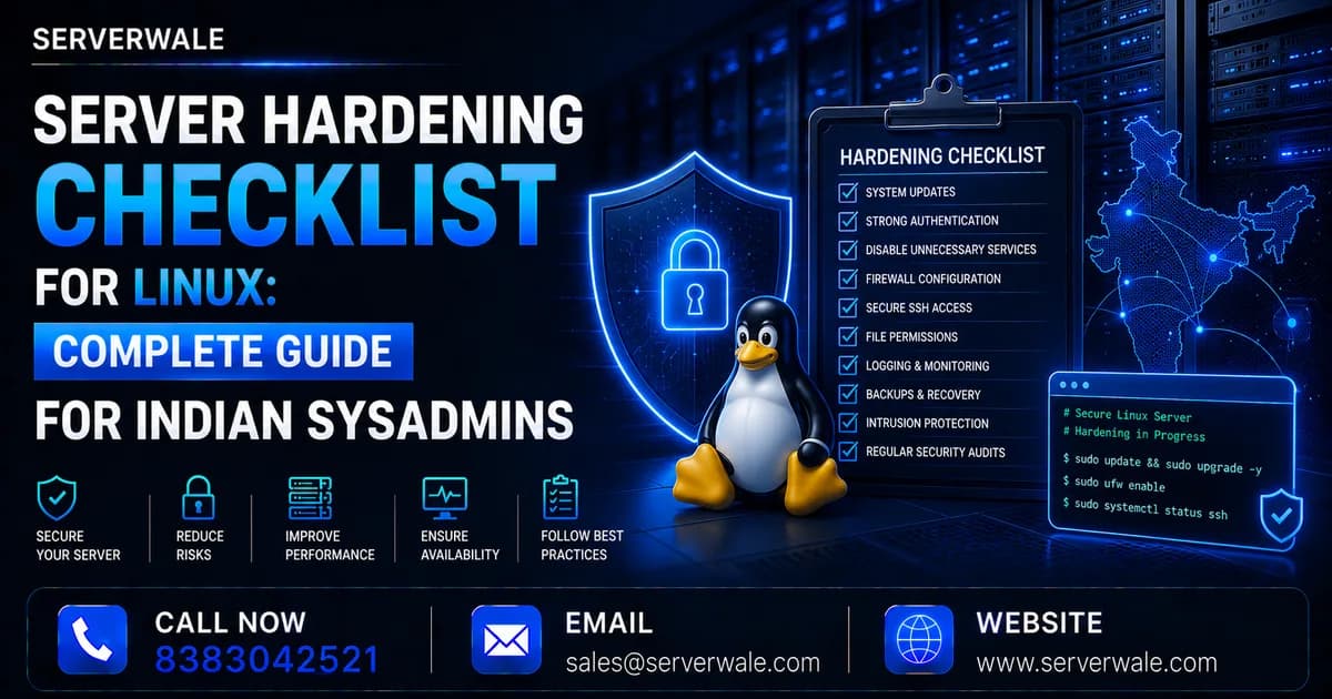 Server Hardening Checklist for Linux: Complete Guide for Indian Sysadmins