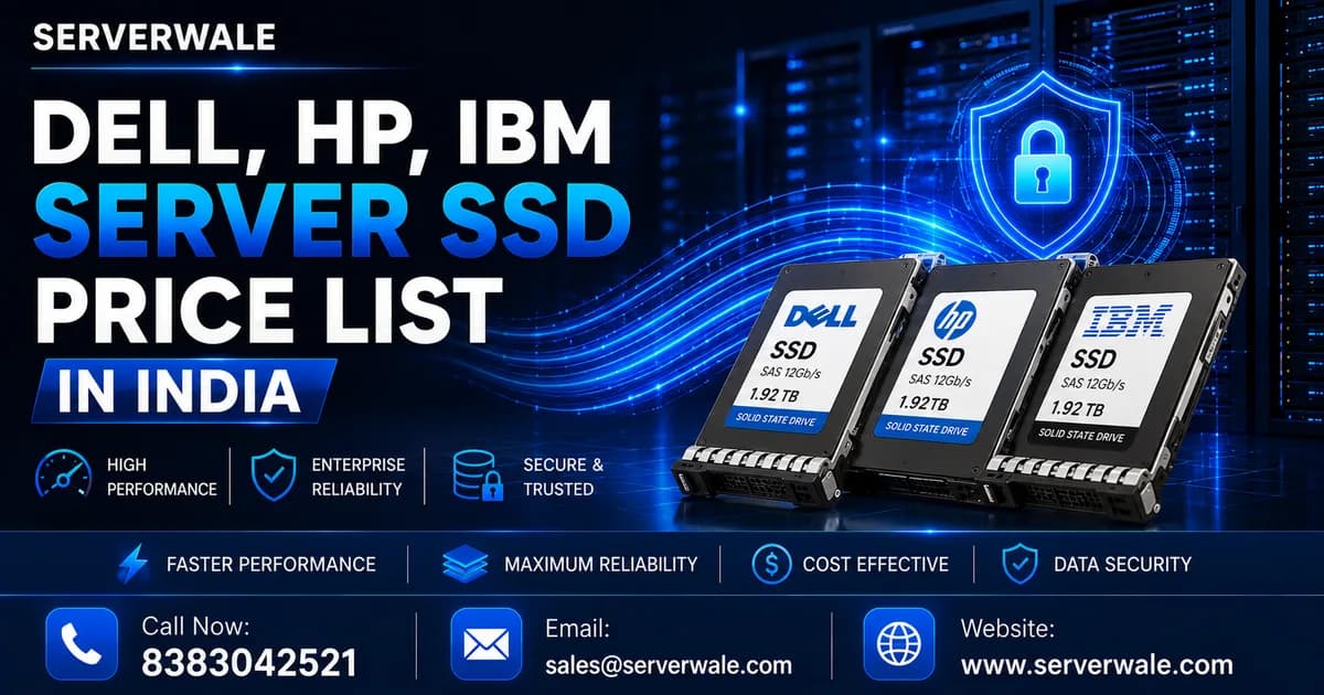 Dell, HP, IBM Server SSD Price List in India