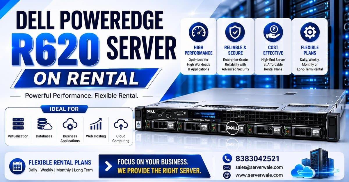 Dell PowerEdge R620 Server On Rental