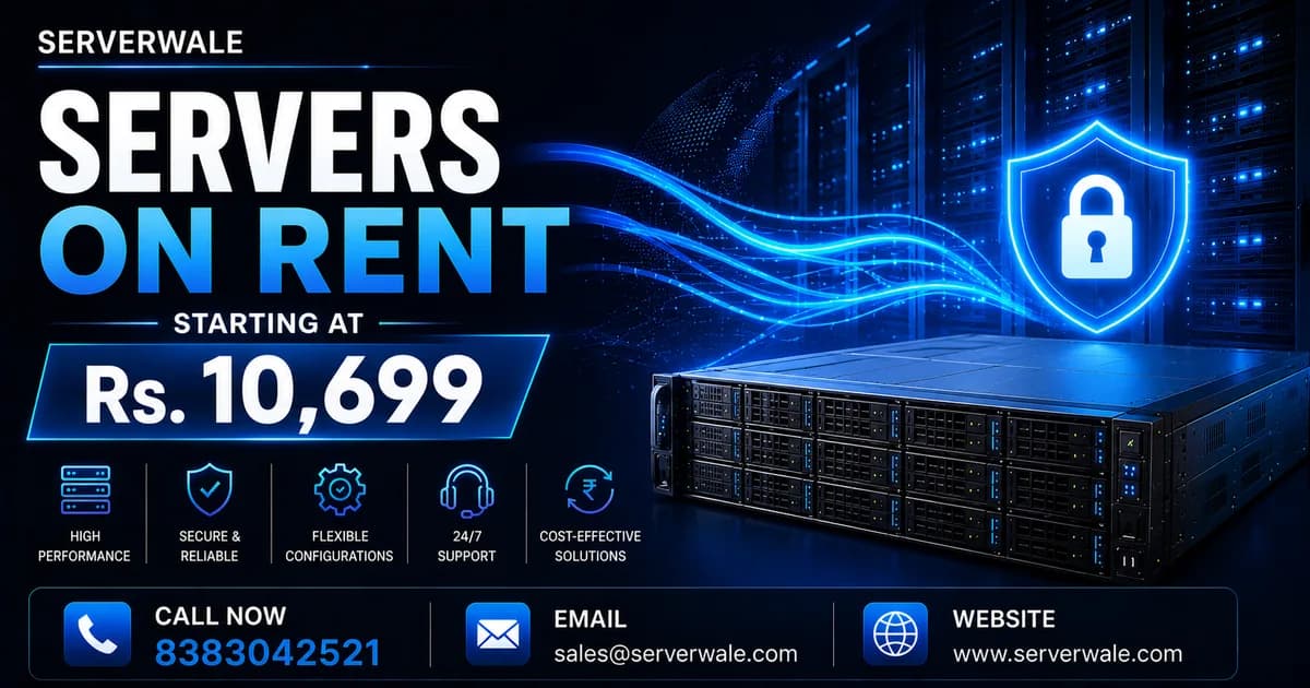 Servers on Rent Starting at Rs. 10,699