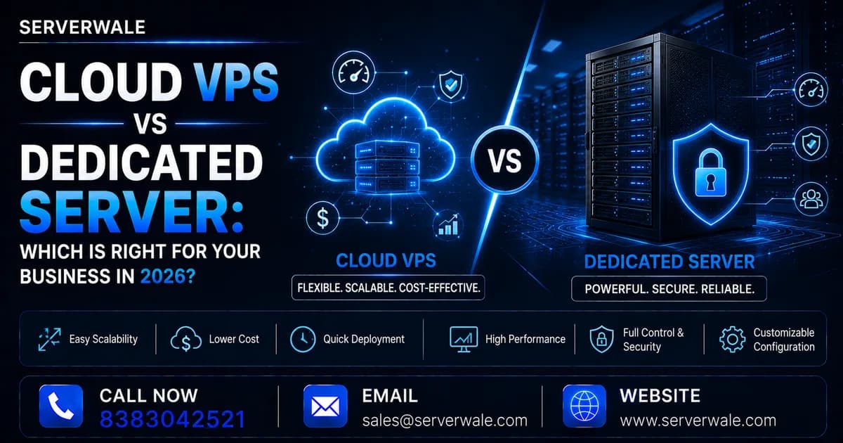 Cloud VPS vs Dedicated Server: Which Is Right for Your Business in 2026?