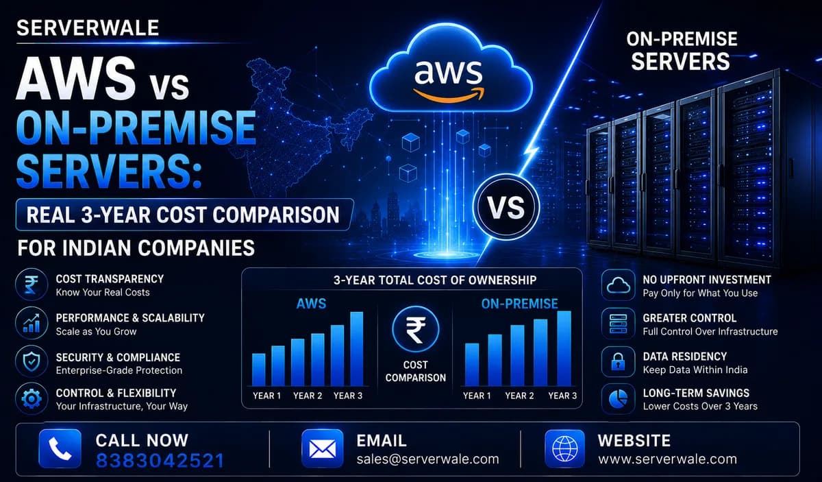 AWS vs On-Premise Servers: Real 3-Year Cost Comparison for Indian Companies