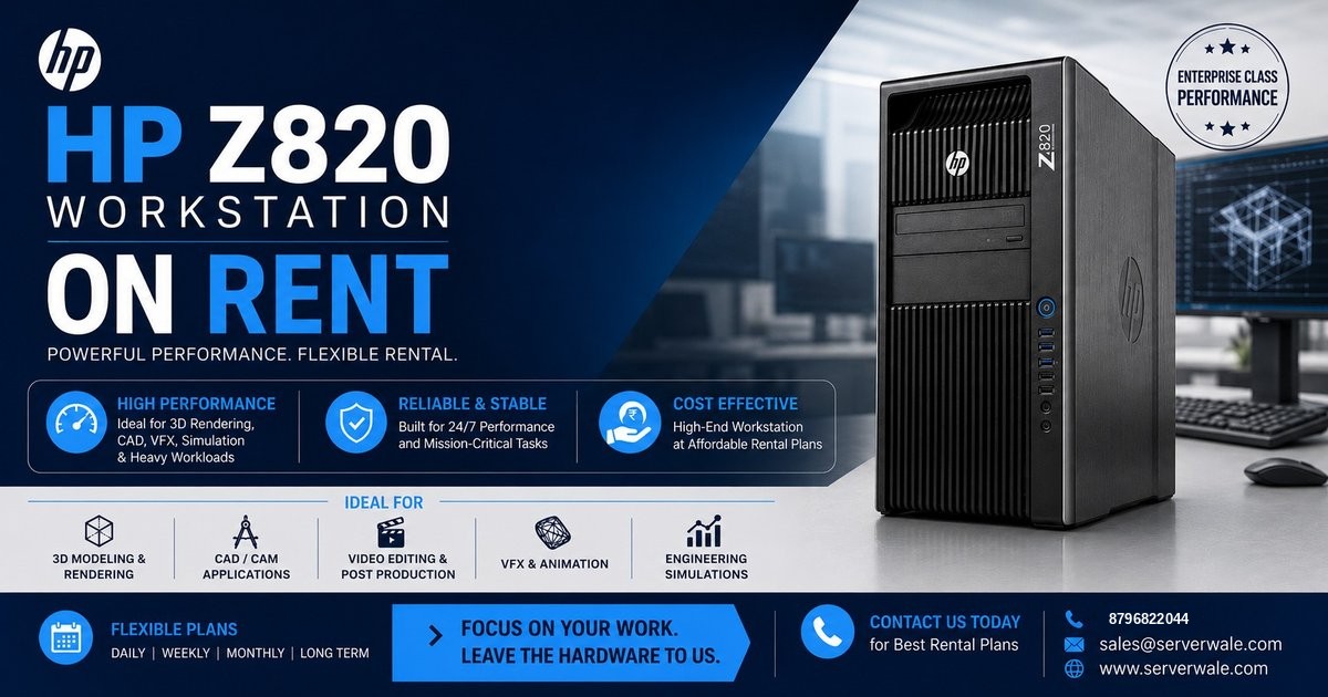 HP Z820 Workstation On Rent