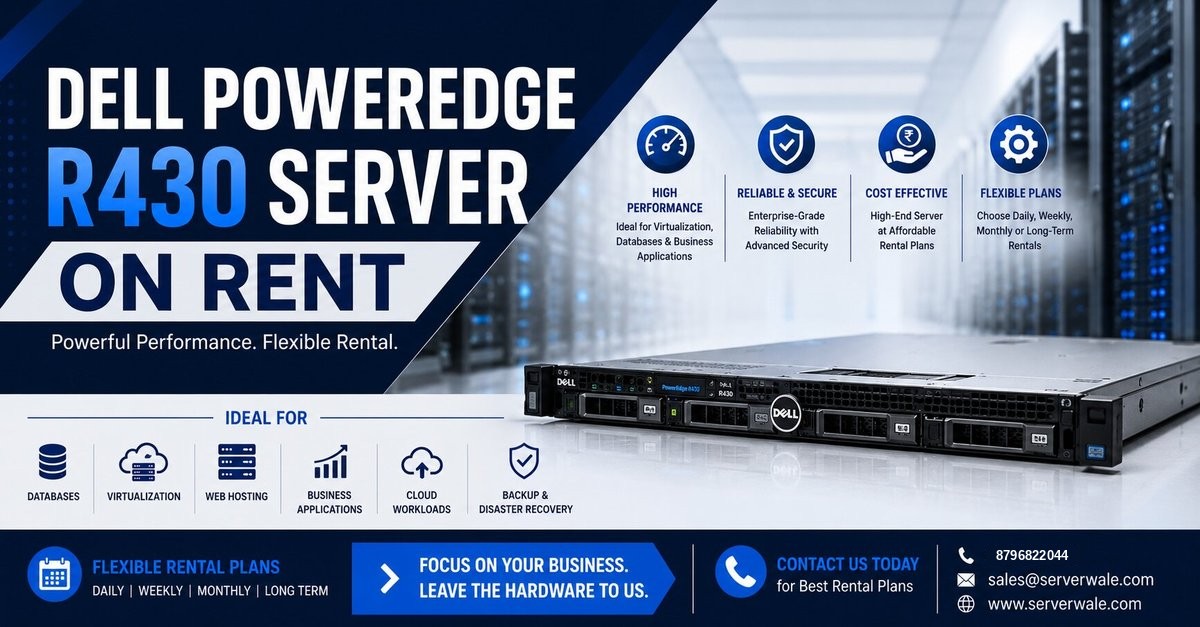 Dell PowerEdge R430 Server On Rent