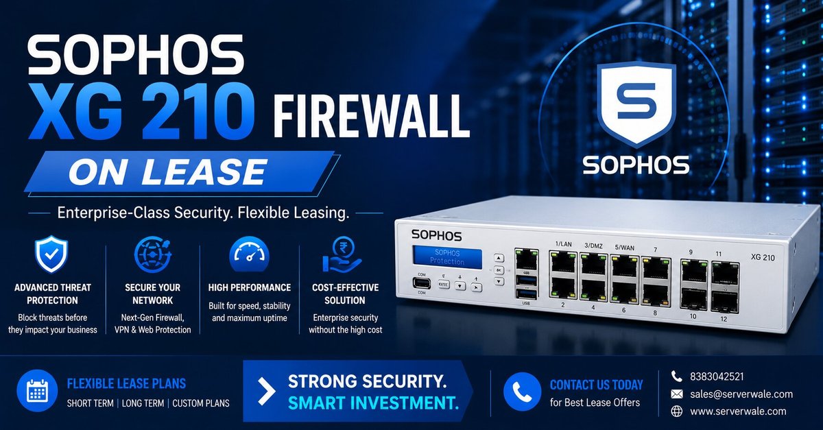 Sophos XG 210 Firewall On Lease