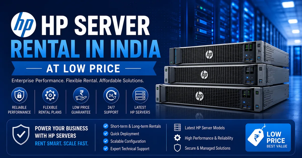 HP Server Rental In India At Low Price