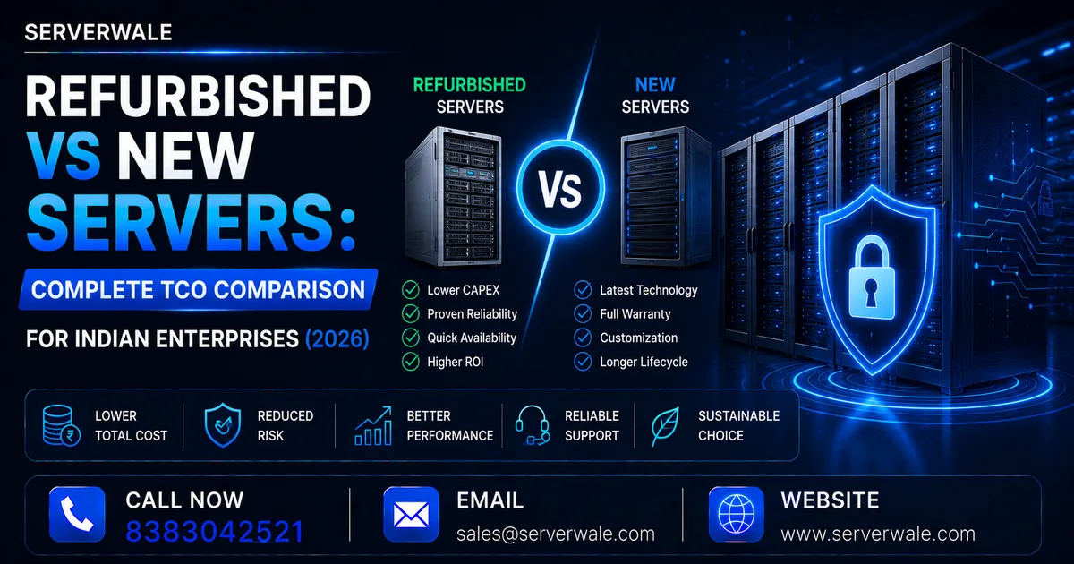 Refurbished vs New Servers: Complete TCO Comparison for Indian Enterprises (2026)
