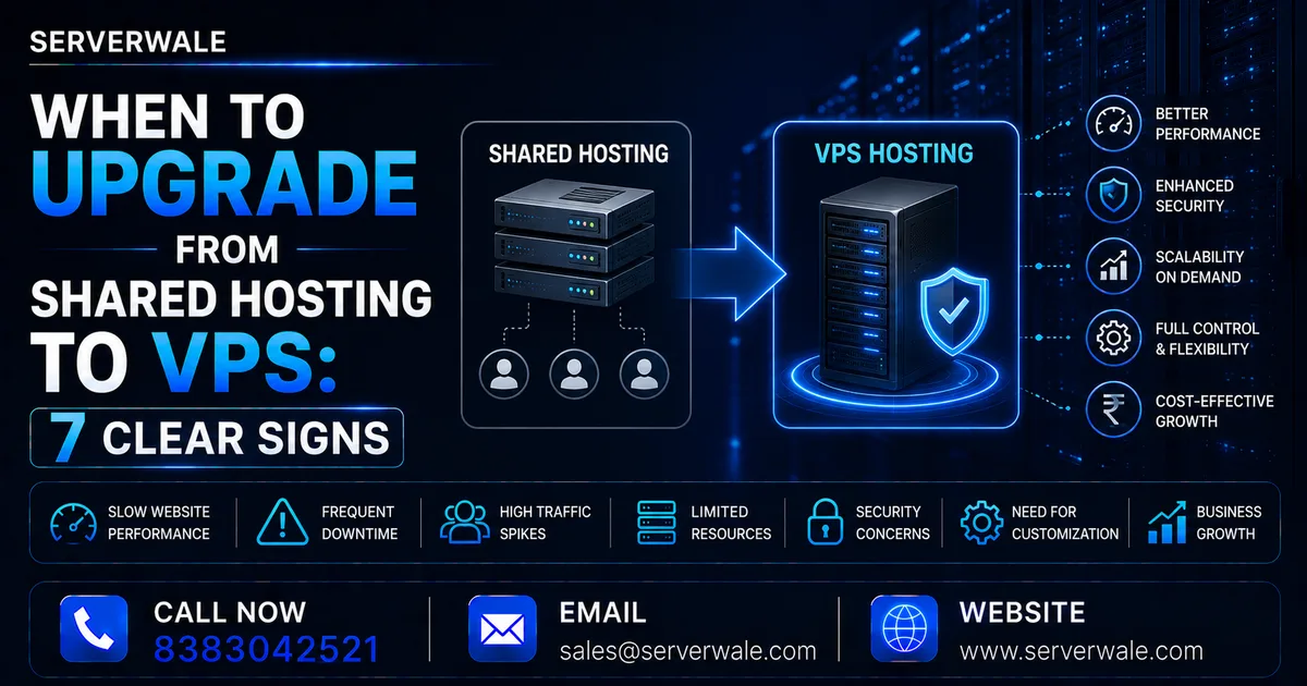 When to Upgrade from Shared Hosting to VPS: 7 Clear Signs