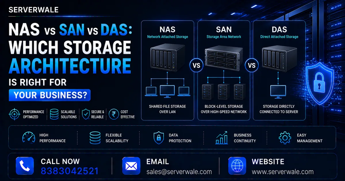 NAS vs SAN vs DAS: Which Storage Architecture Is Right for Your Business?