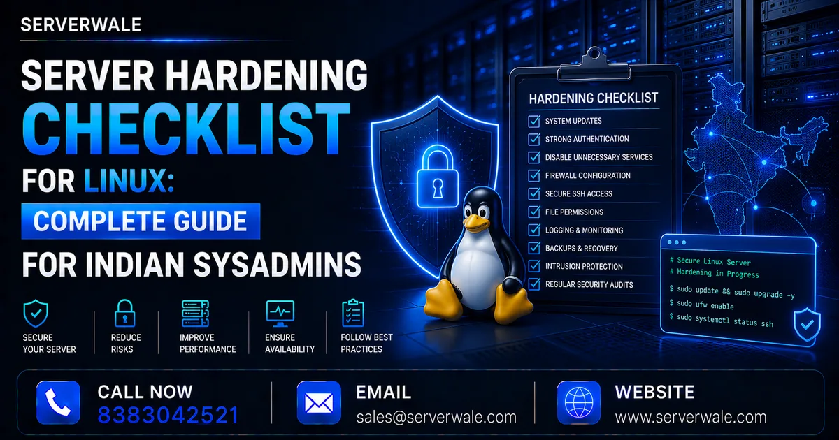 Server Hardening Checklist for Linux: Complete Guide for Indian Sysadmins