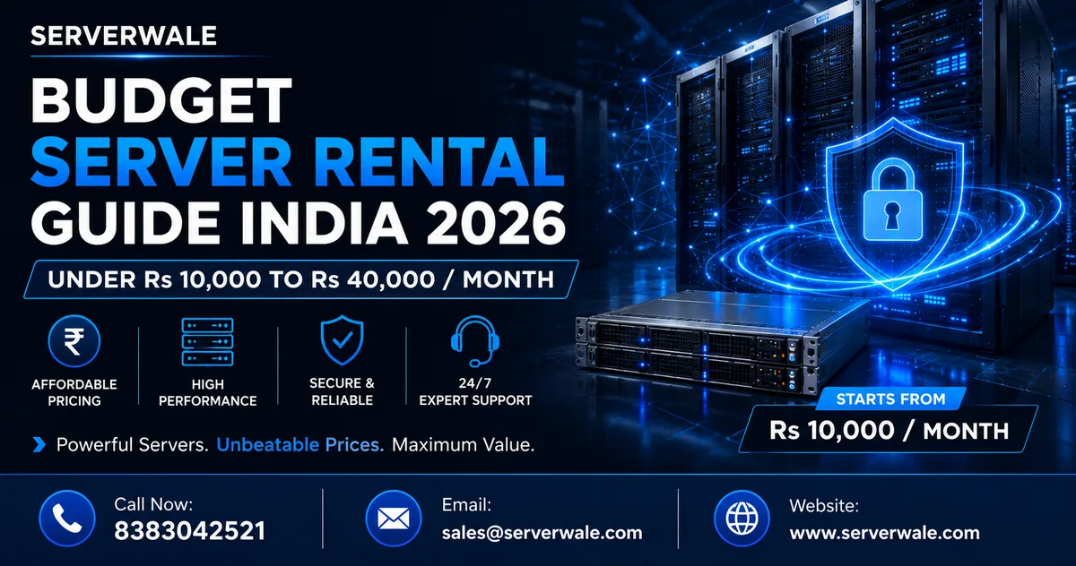 Budget Server Rental Guide India 2026 — Under Rs 10,000 to Rs 40,000/Month