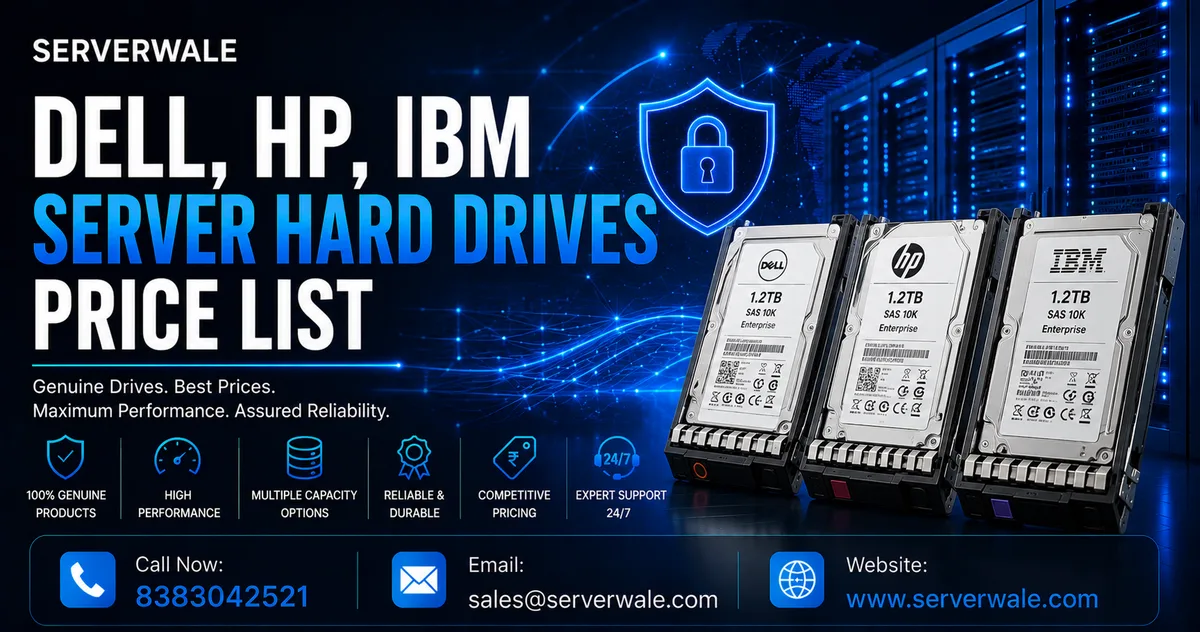 Dell, HP, IBM Server Hard Drives Price List