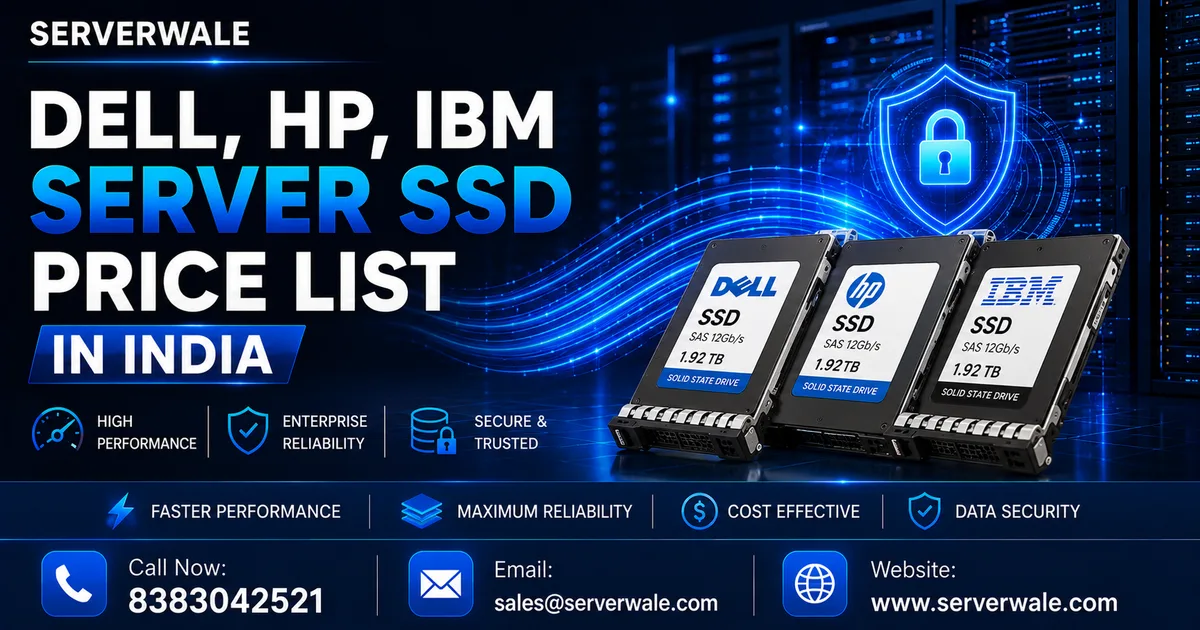 Dell, HP, IBM Server SSD Price List in India