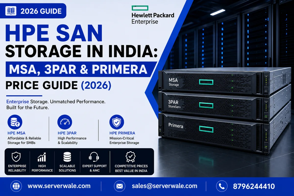 HPE SAN Storage in India: MSA, 3PAR & Primera Price Guide (2026)