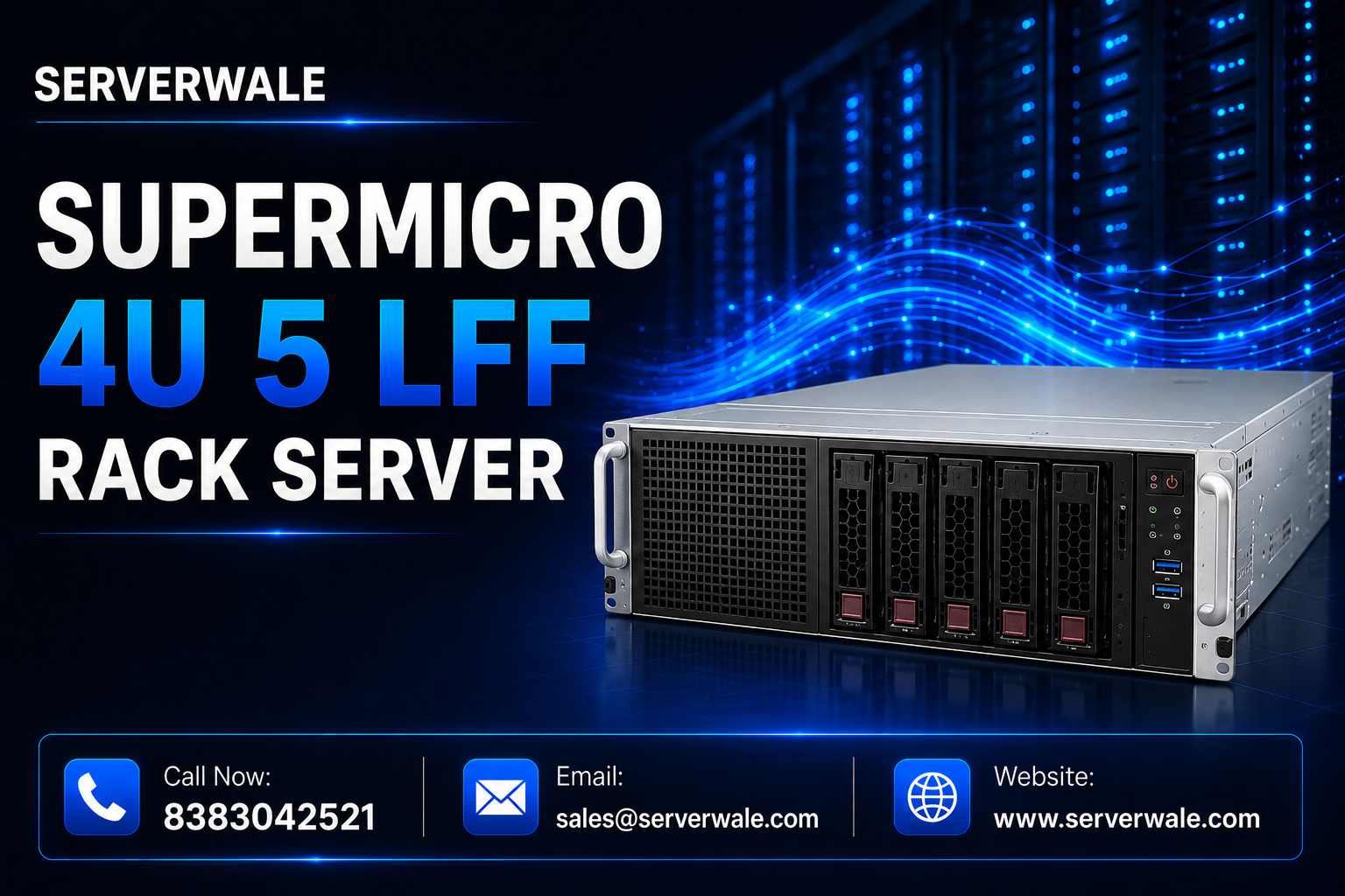 Supermicro 4U 5 LFF Rack Server