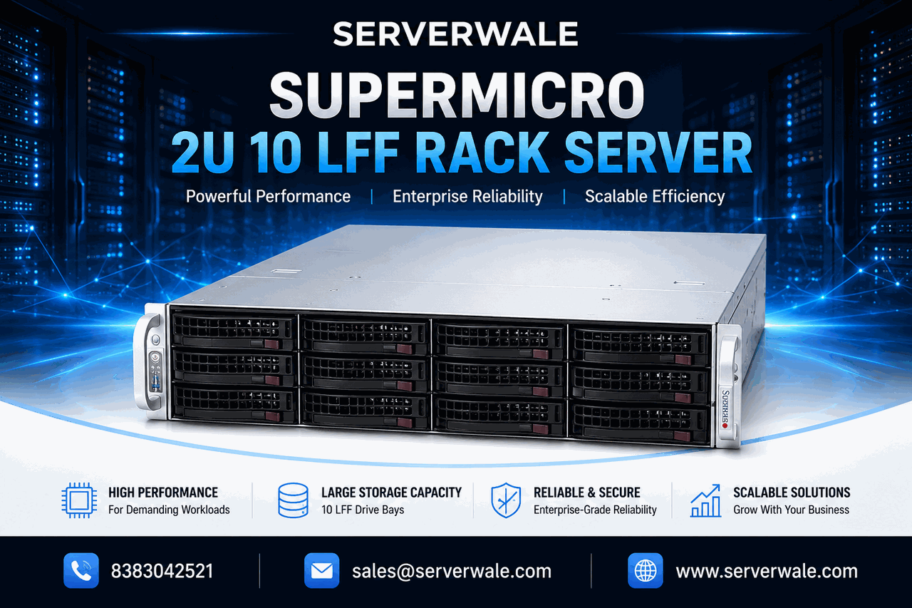 Supermicro 2U 10 LFF Rack Server